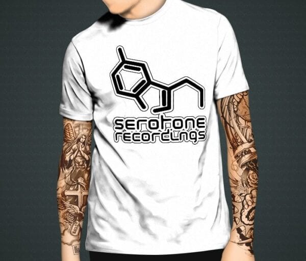 Serotone-Recordings-T-shirt-white and black