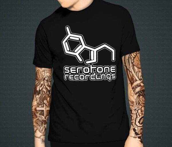 Serotone-Recordings-T-shirt-black and white